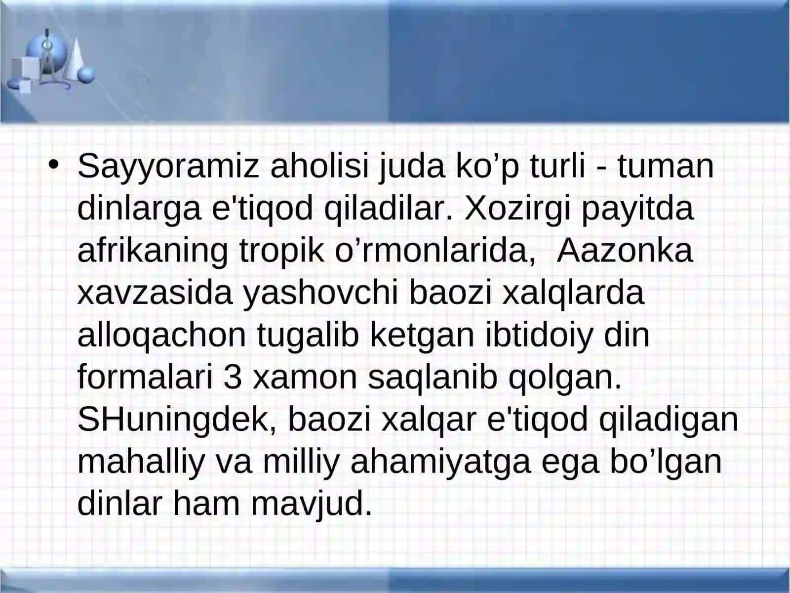 Dunyo dinlarininggeografik tarqalishi 3