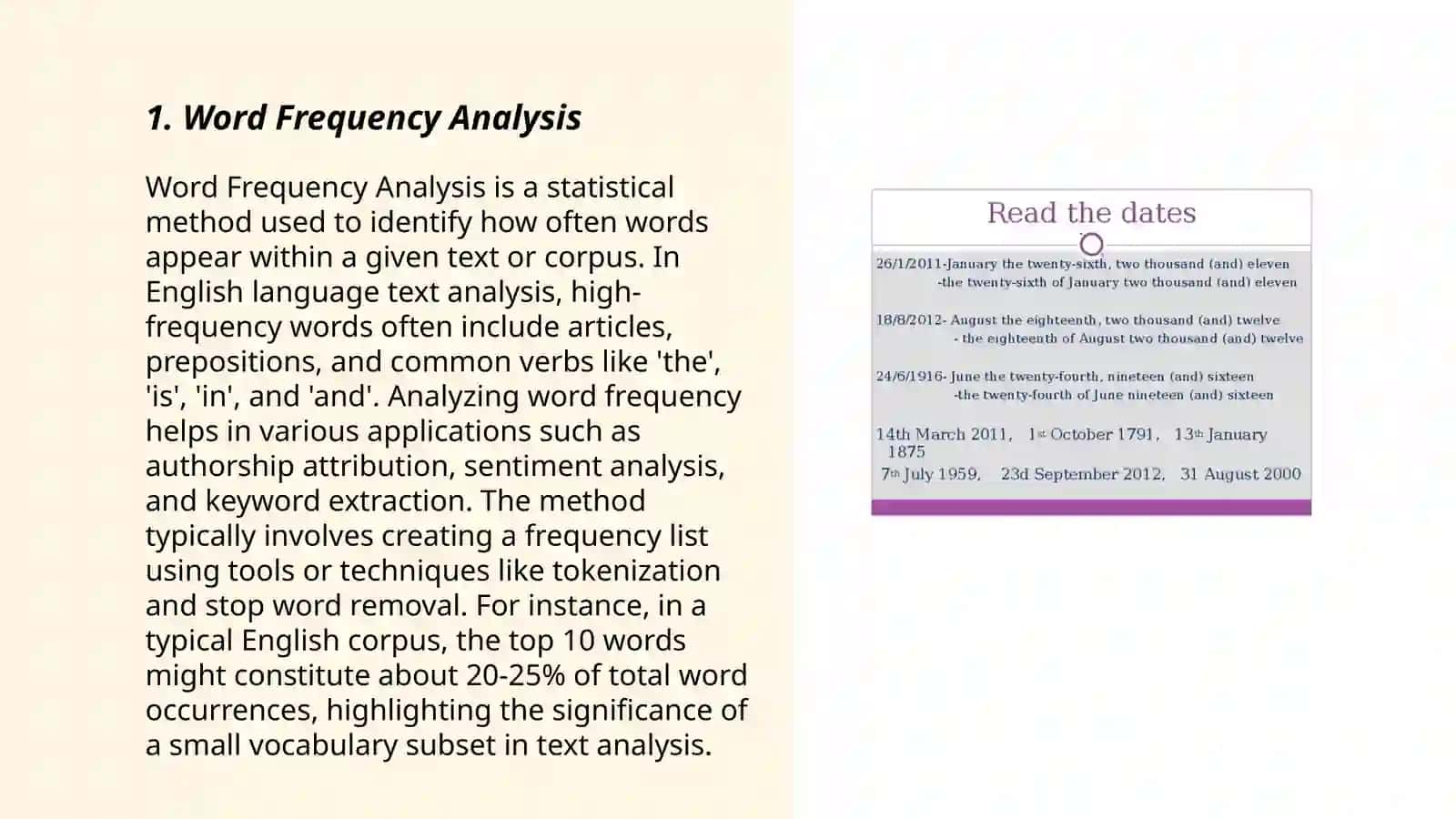 Proportion of words in the text 3