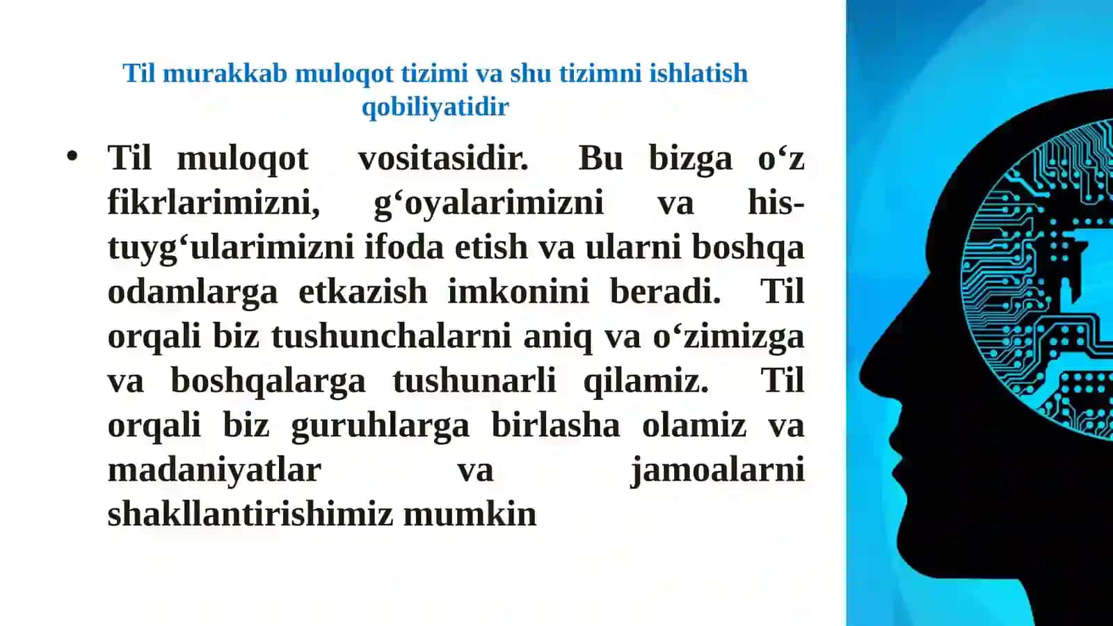 TILVA TAFAKKUR, LISON VA NUTQ MUNOSABATI 3