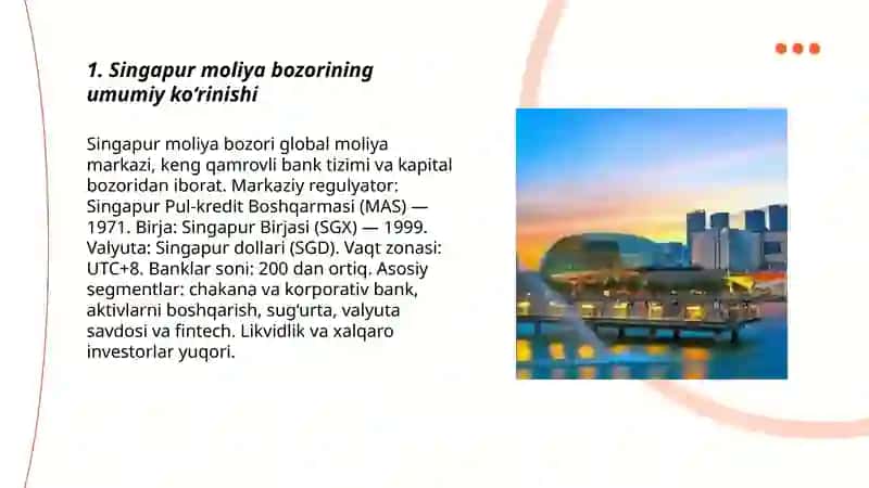 Singapur moliya bozori 3