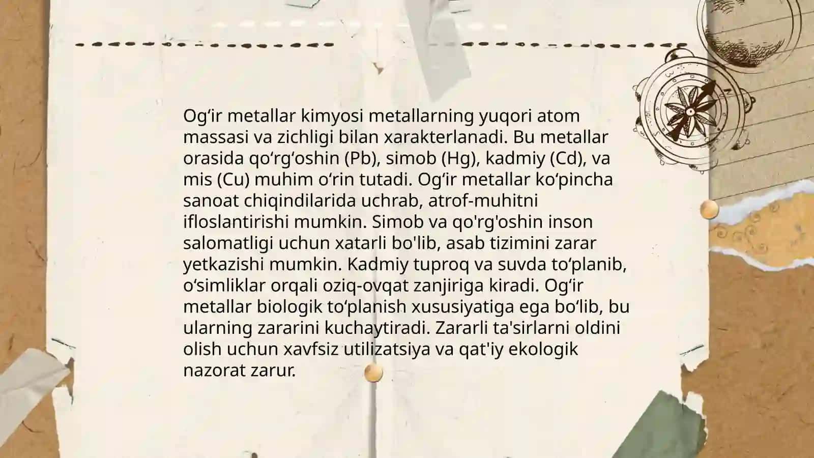Ogʻir metallar kimyosi 3