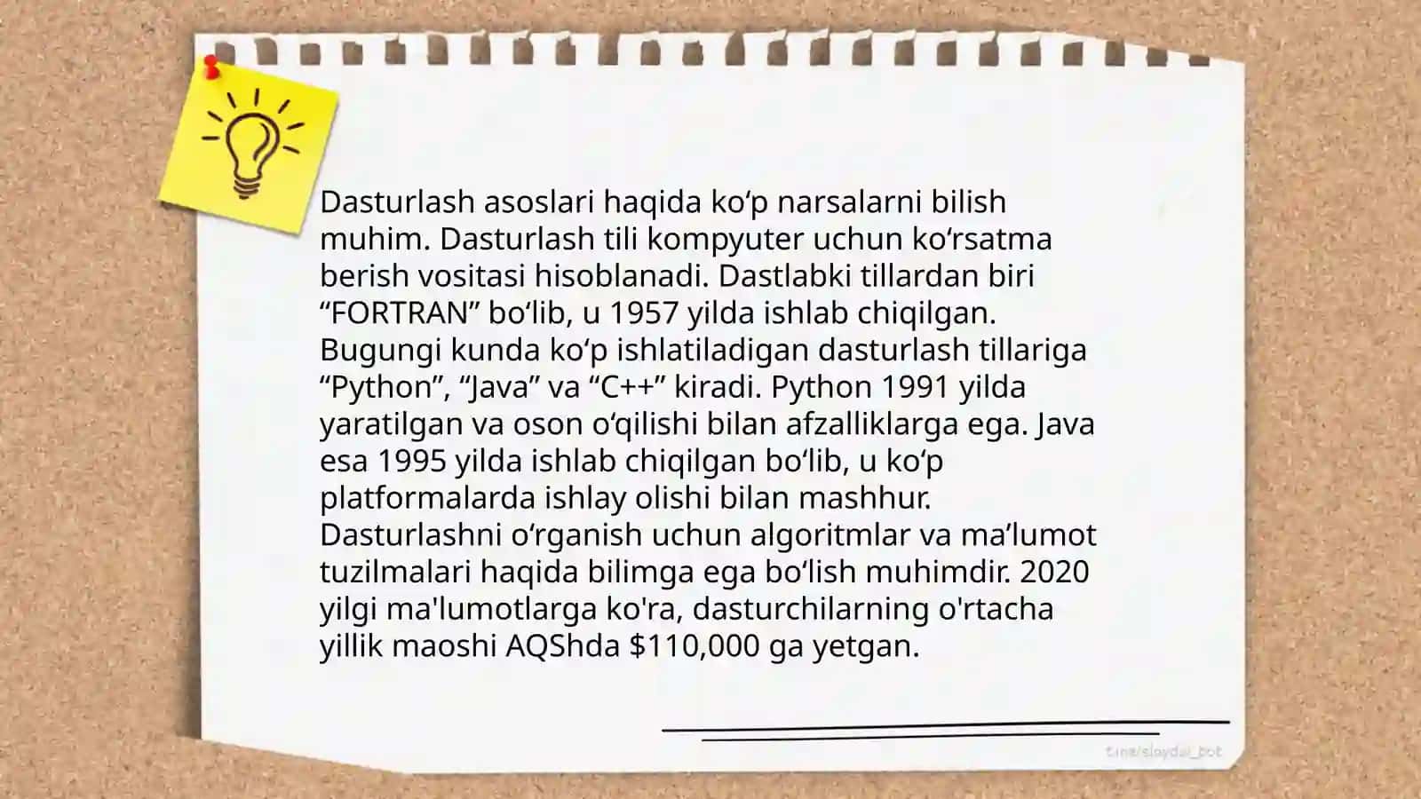 Dasturlash asoslari 3