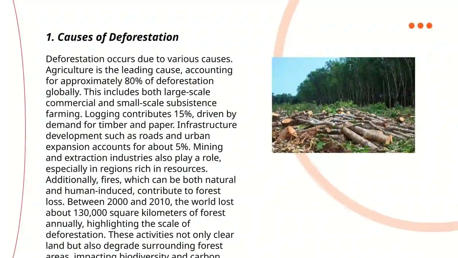 Plan: 1. Causes of Deforestation 3