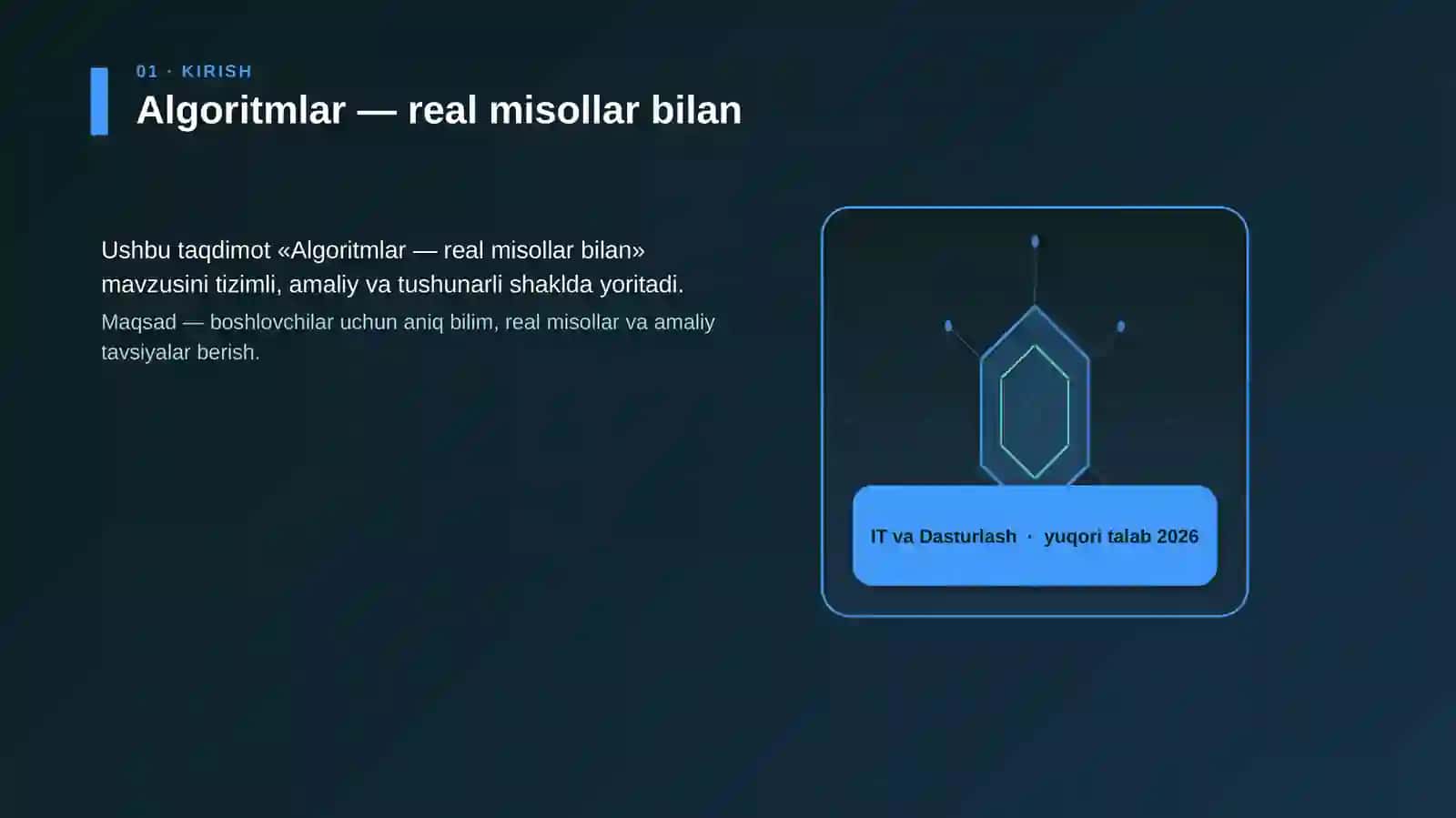Algoritmlar — real misollar bilan 3