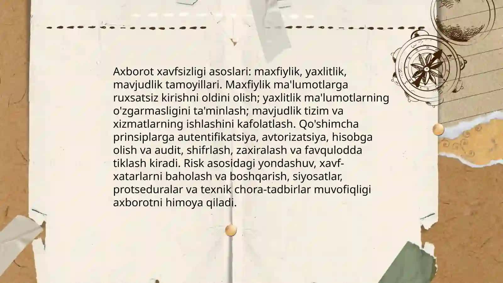 Axborot xavfsizligi va axborotlarni himoyalash usullari. Virus va antivirus dasturlari 3