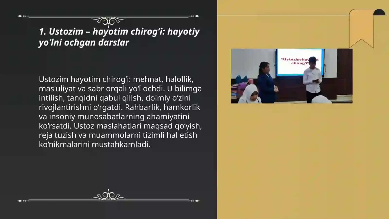 Ustozim – hayotim chirog’i 3
