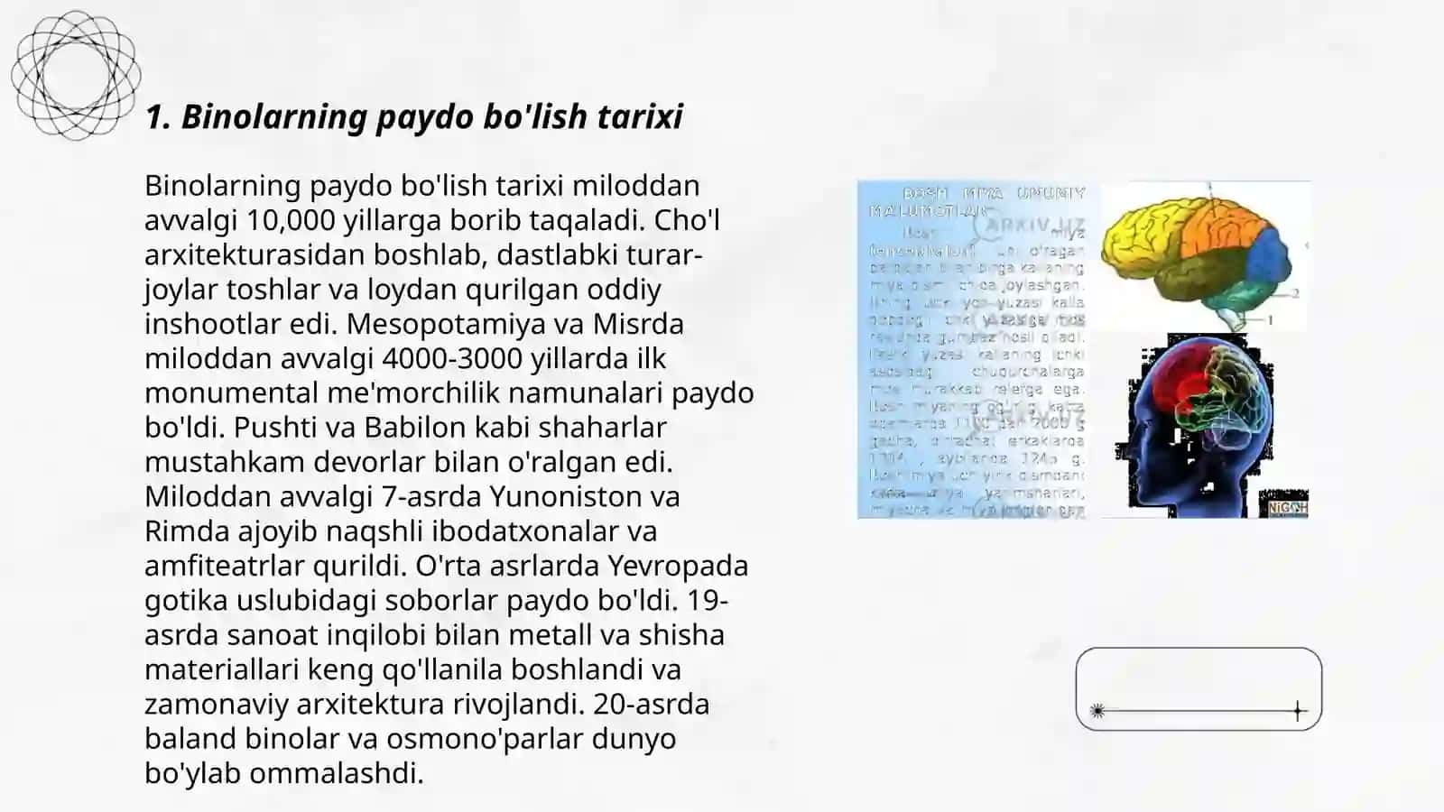 Binolar bosh tarixi 3