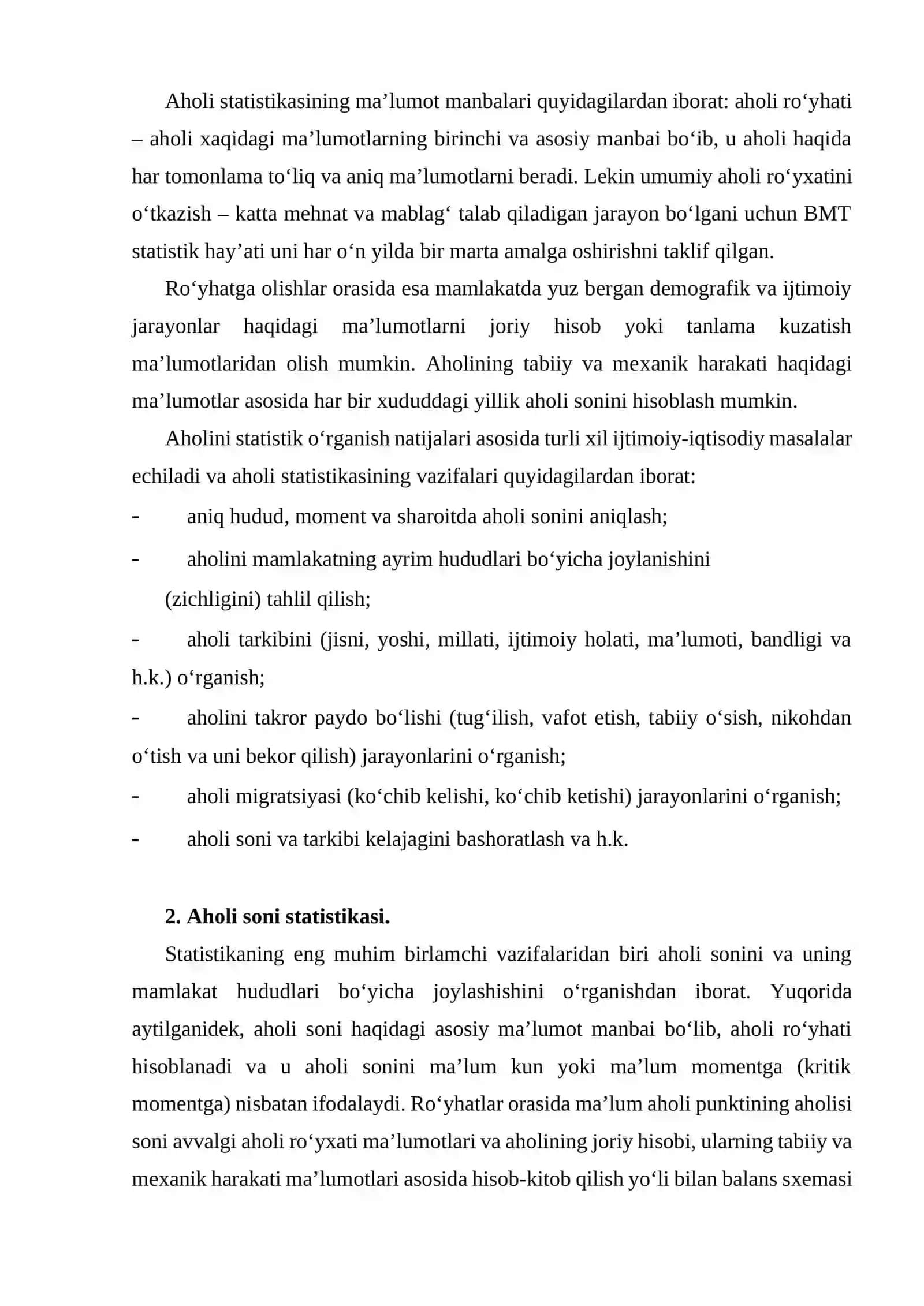 Aholi statistikasi 3