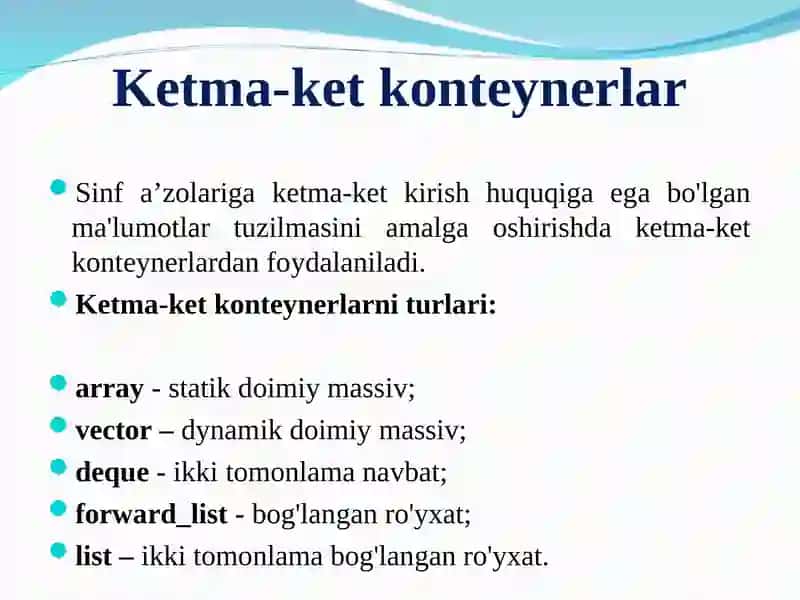 Konteynerlar haqida 3