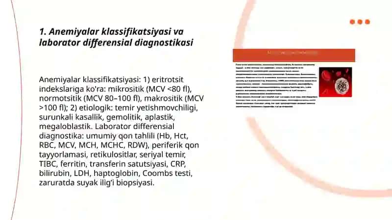 Anemiyalar labarotor differensial diagnostikasi 3