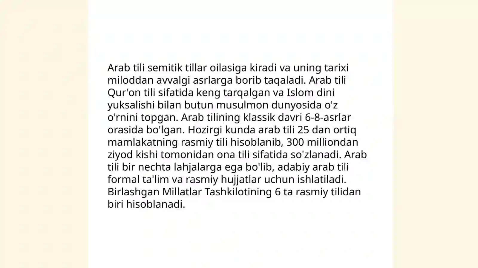 Arab tilining tarixi va rivojlanishi 3