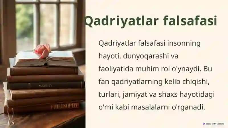 Qadriyatlar falsafasi (Aksiologiya) 3