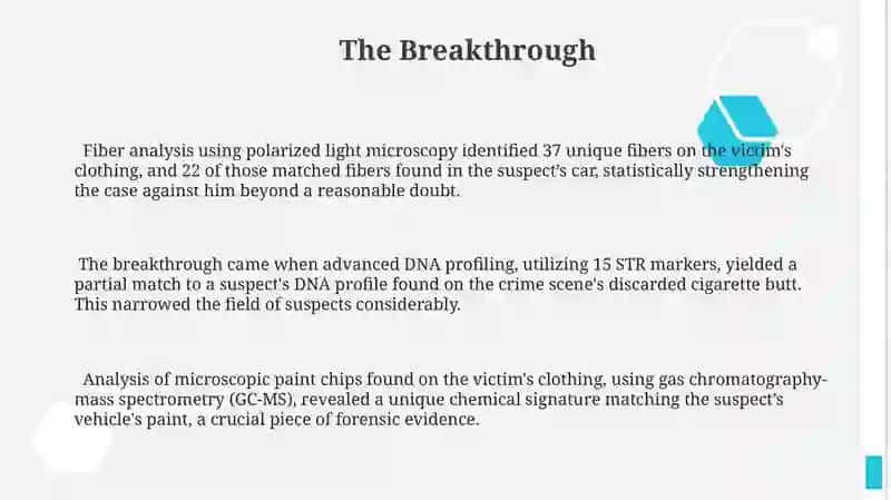Solving a crime with science a true story 3