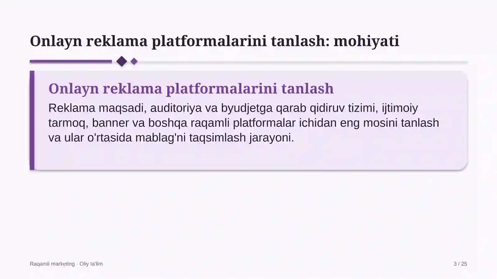 Xususiy klinikalarda onlayn reklama platformalarini tanlash 3
