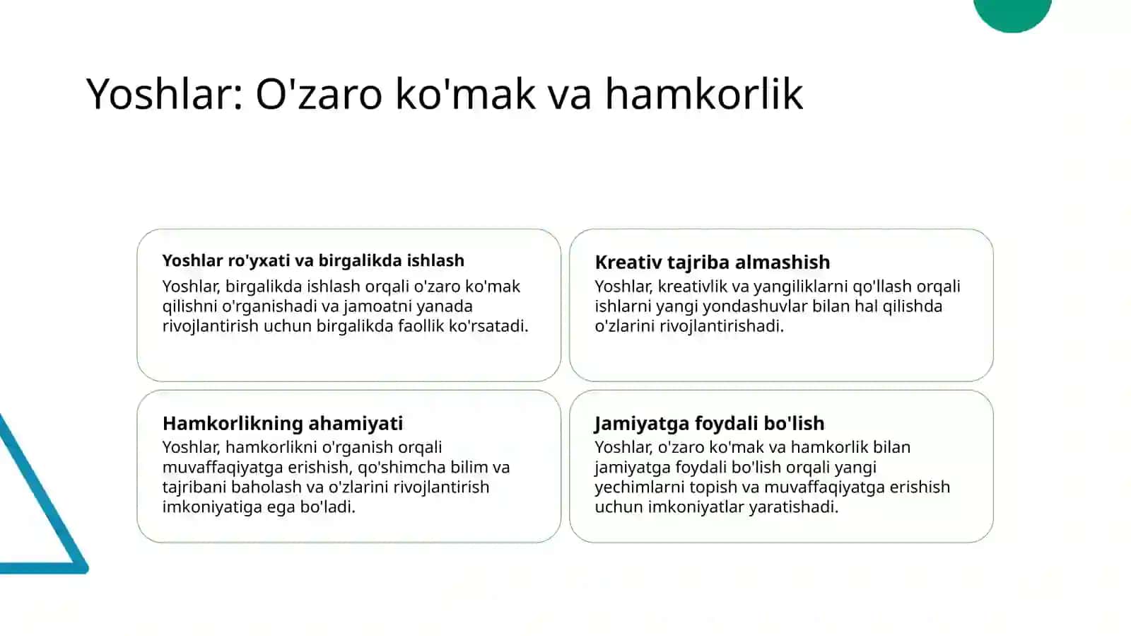 Yoshlar-Yangi O'zbekiston bunyodkorlari 3
