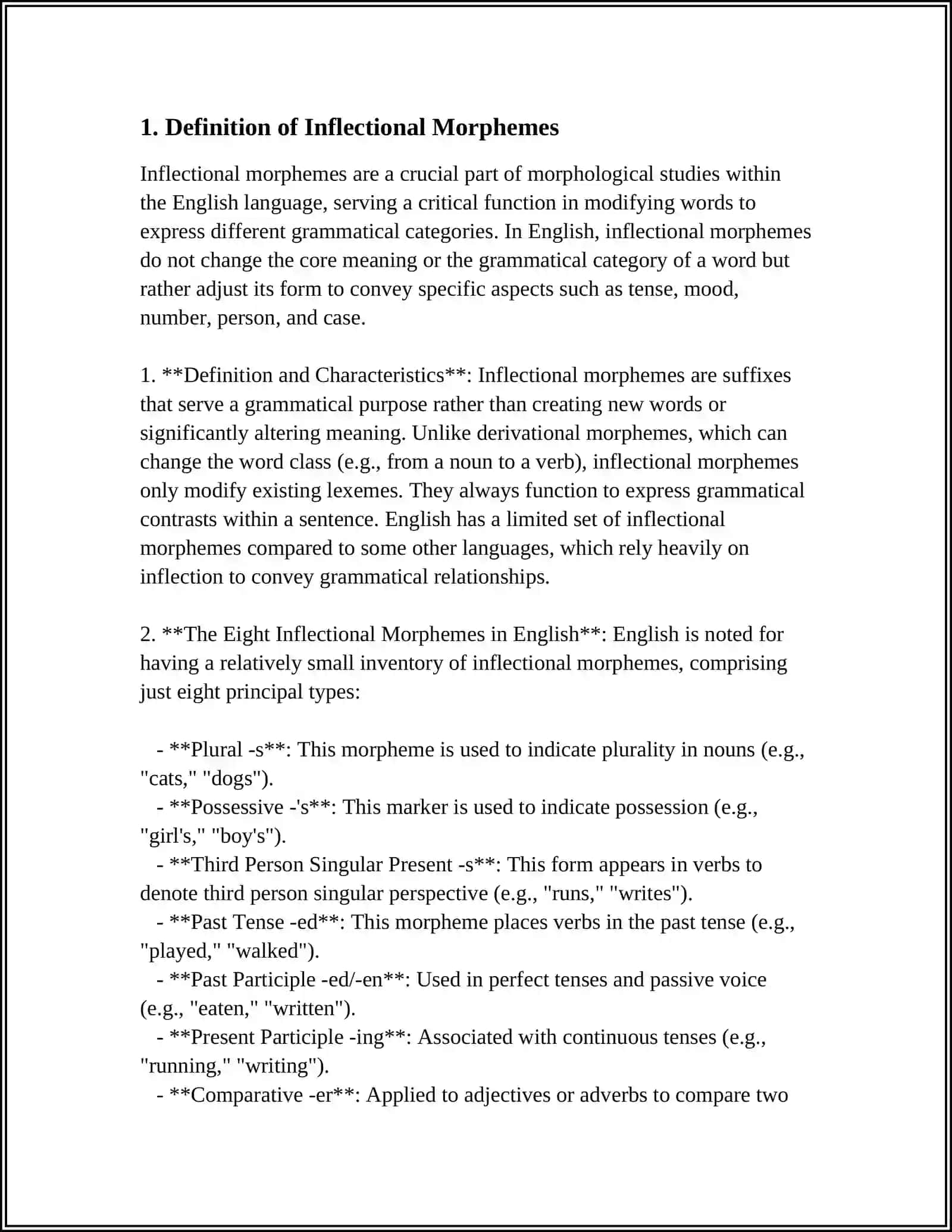 INFLECTIONAL MORPHEMES 3