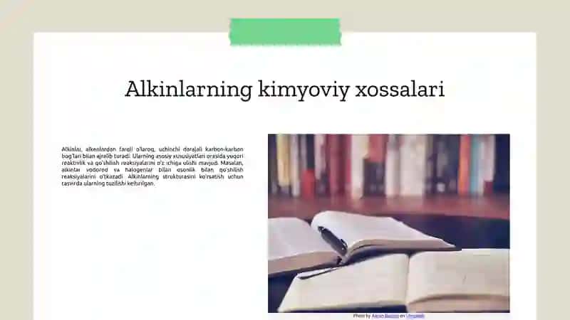 Alkinlarning kimyoviy xossalari 3