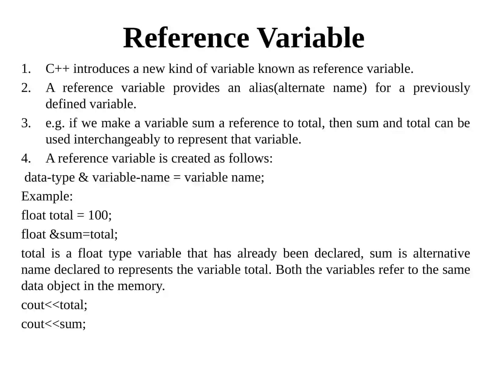 Reference Variable 3