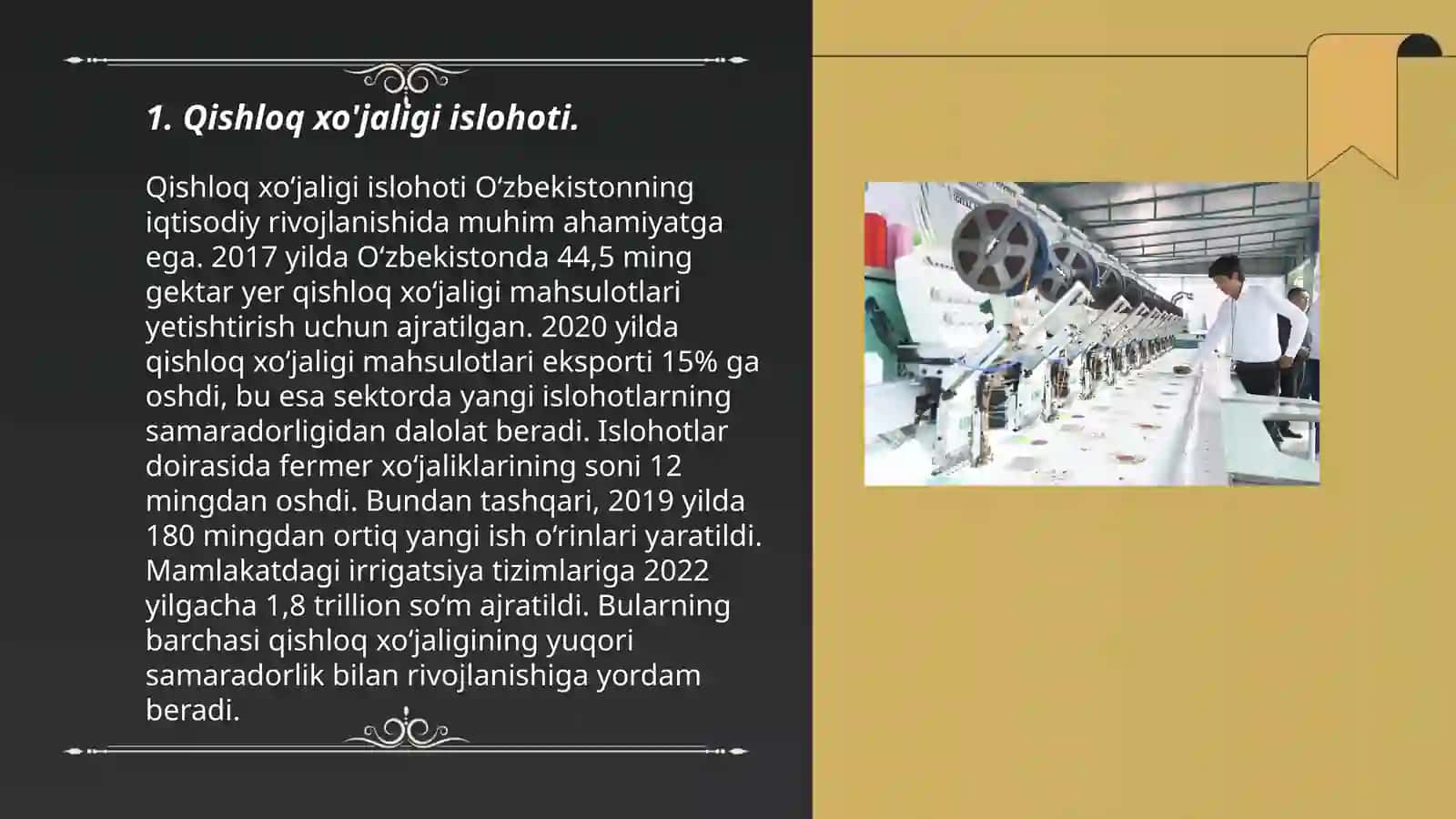 Qishloq xo'jaligi islohoti 3