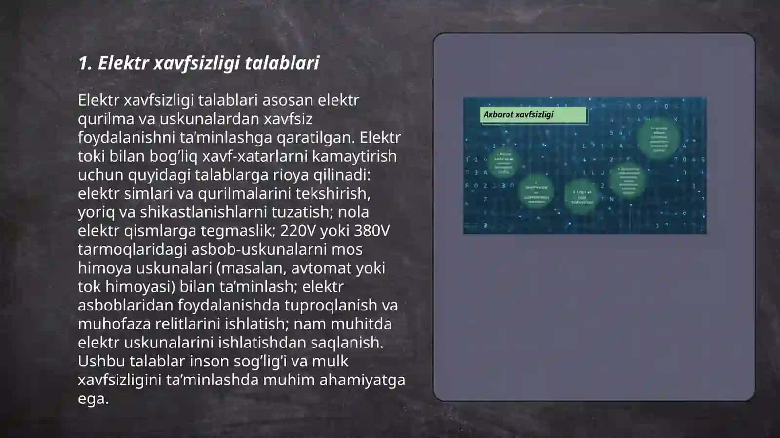 Elektr xavfsizligi asoslari 3