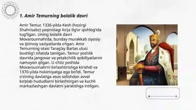 Amur temur hayoti va ijodi 3