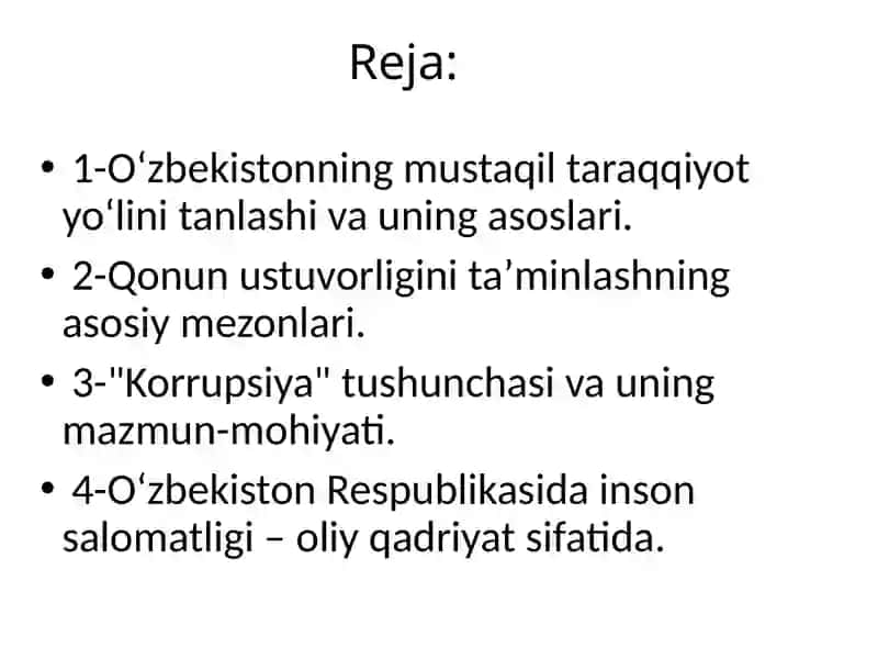 OʻZBEKISTON mustaqil taraqqiyot yoʻlida. 3