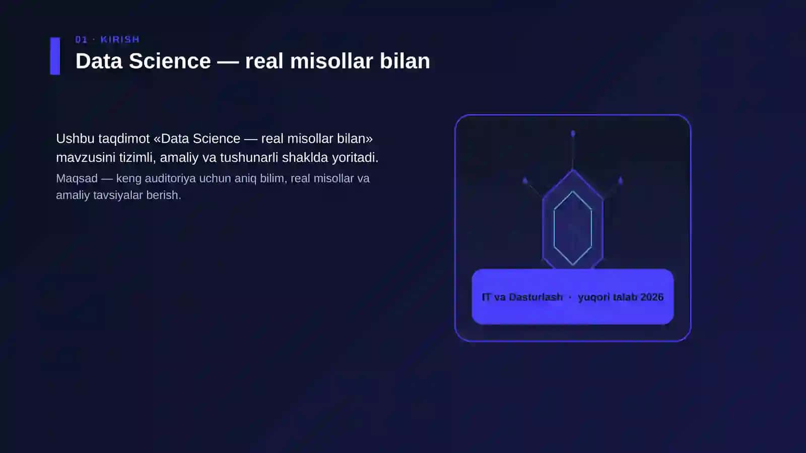 Data Science — real misollar bilan 3
