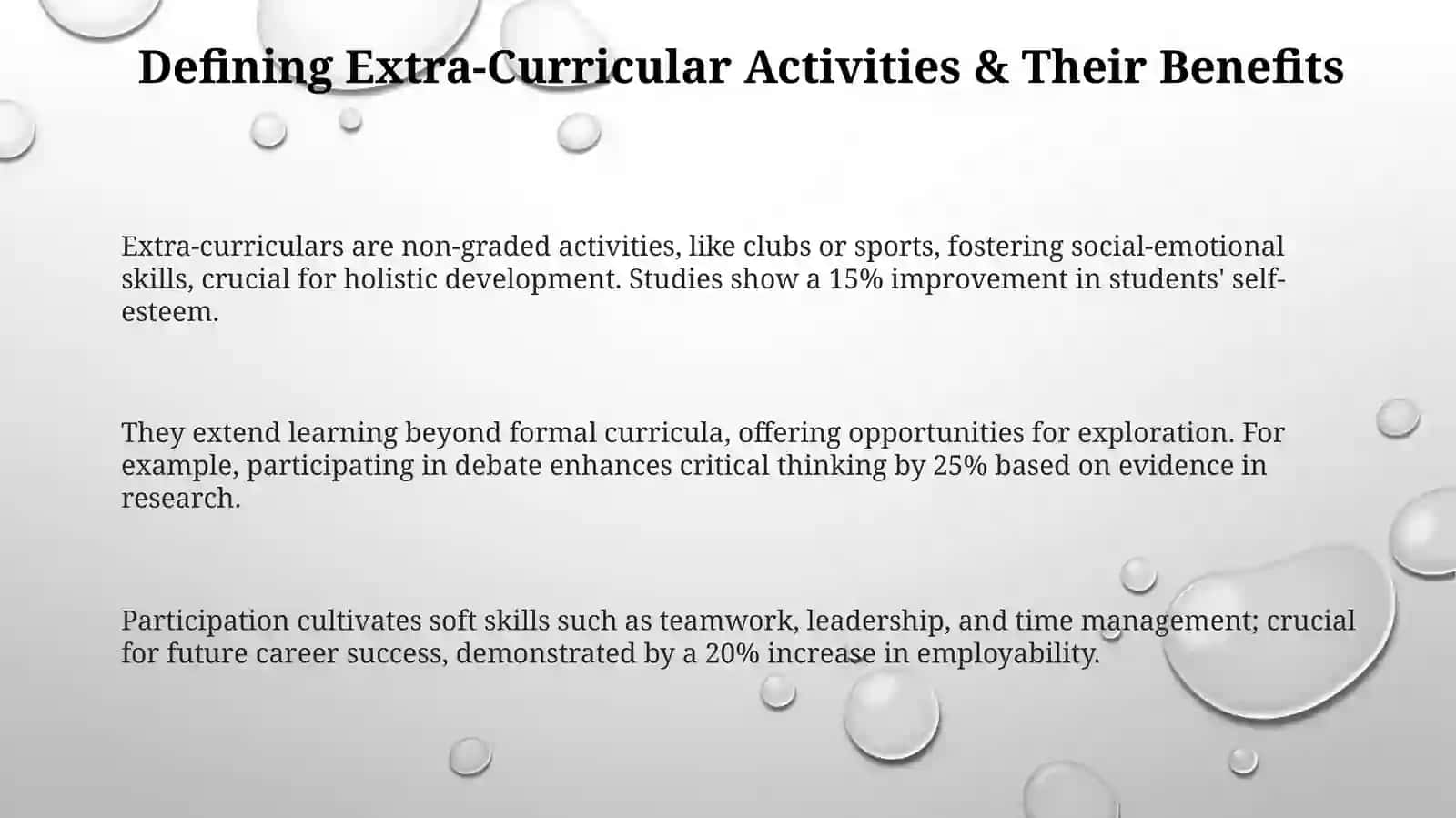 Extra curricular activities inteaching 3