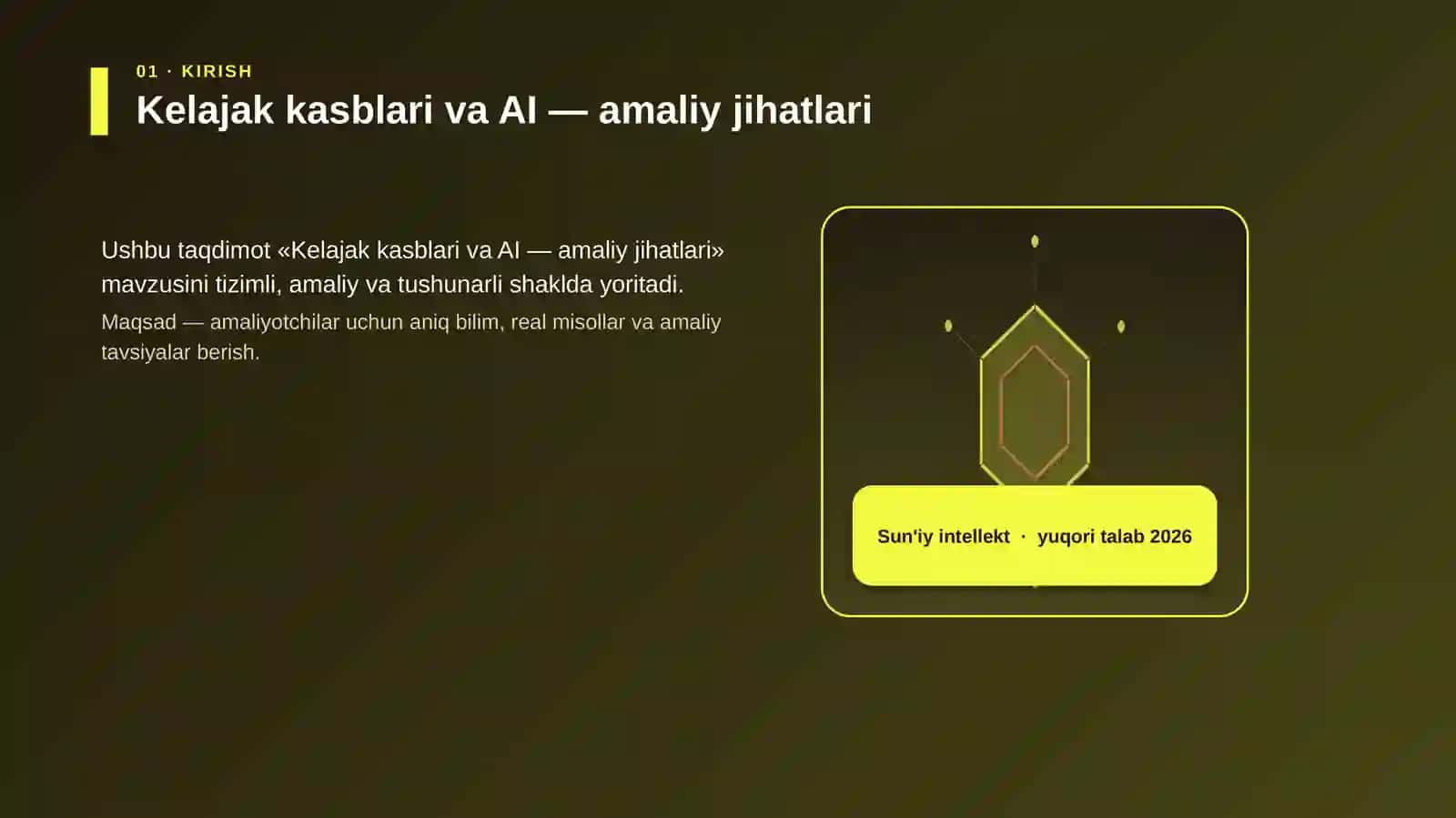 Kelajak kasblari va AI — amaliy jihatlari 3