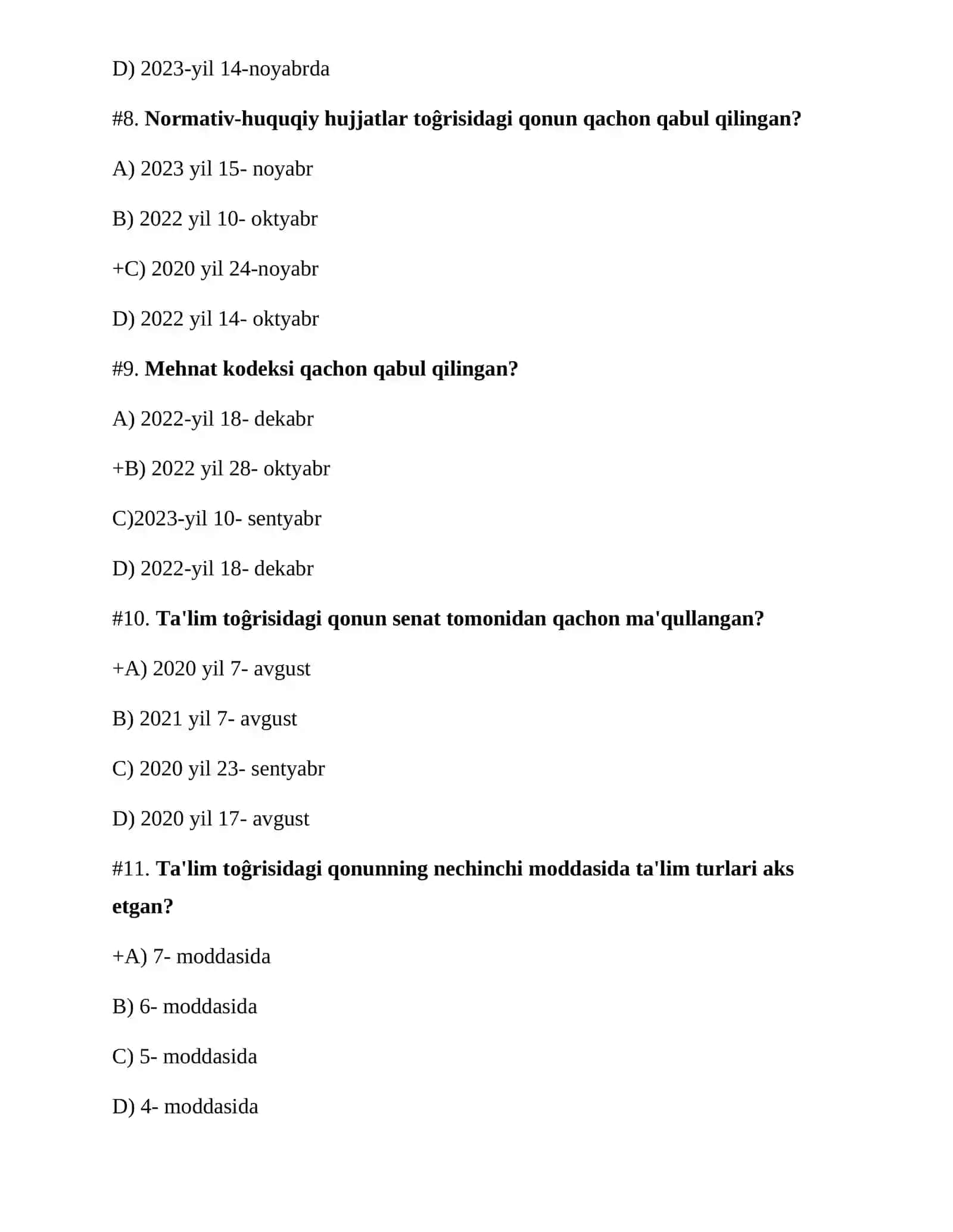 O‘qituvchilar uchun yangi testlar to‘plami 3