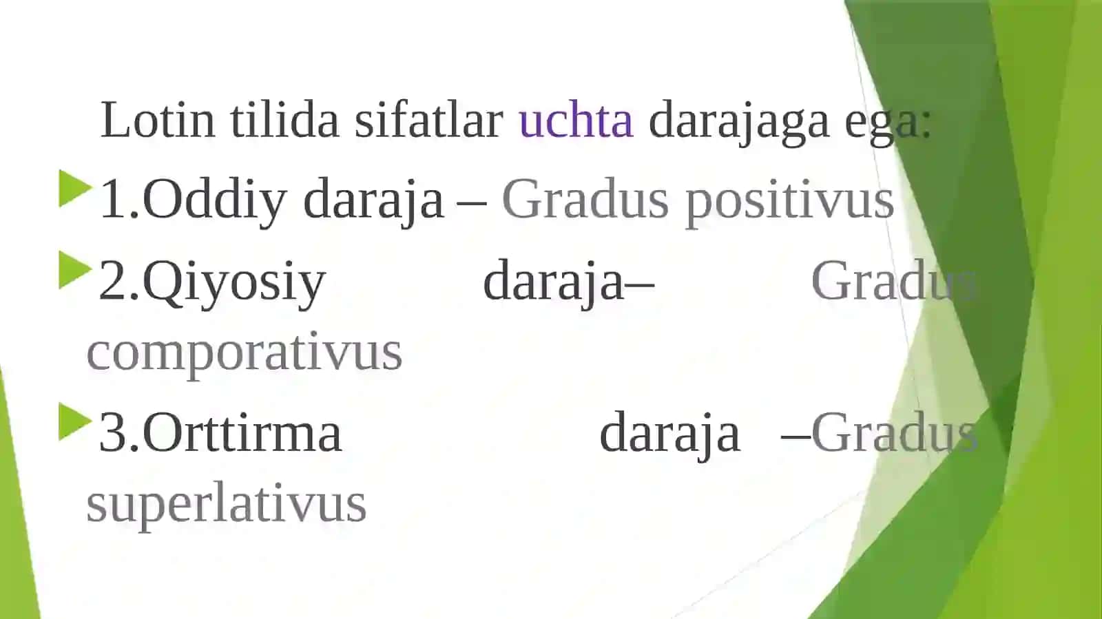 Sifat darajalari 3