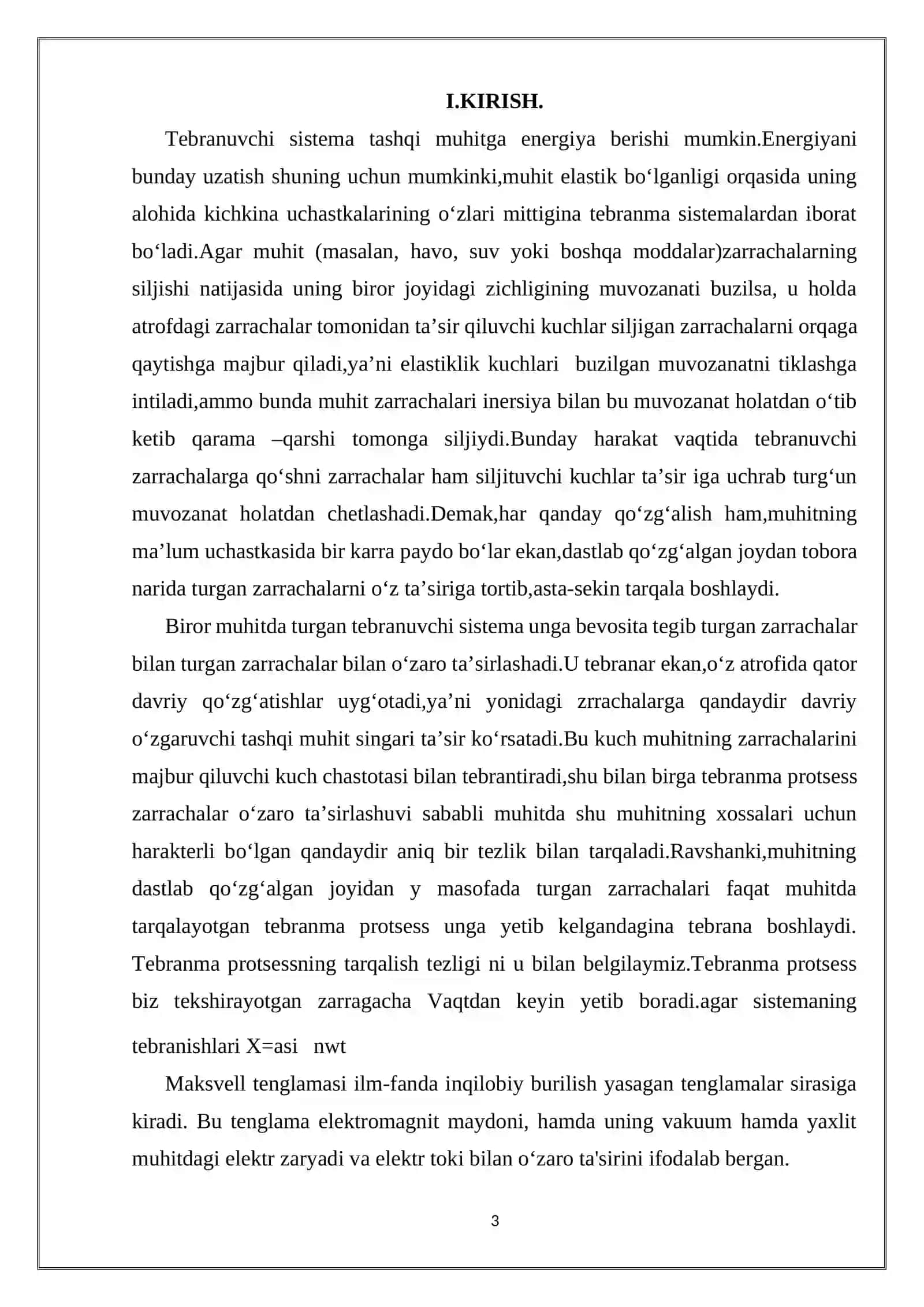 MAKSVELL TENGLAMALARI 3