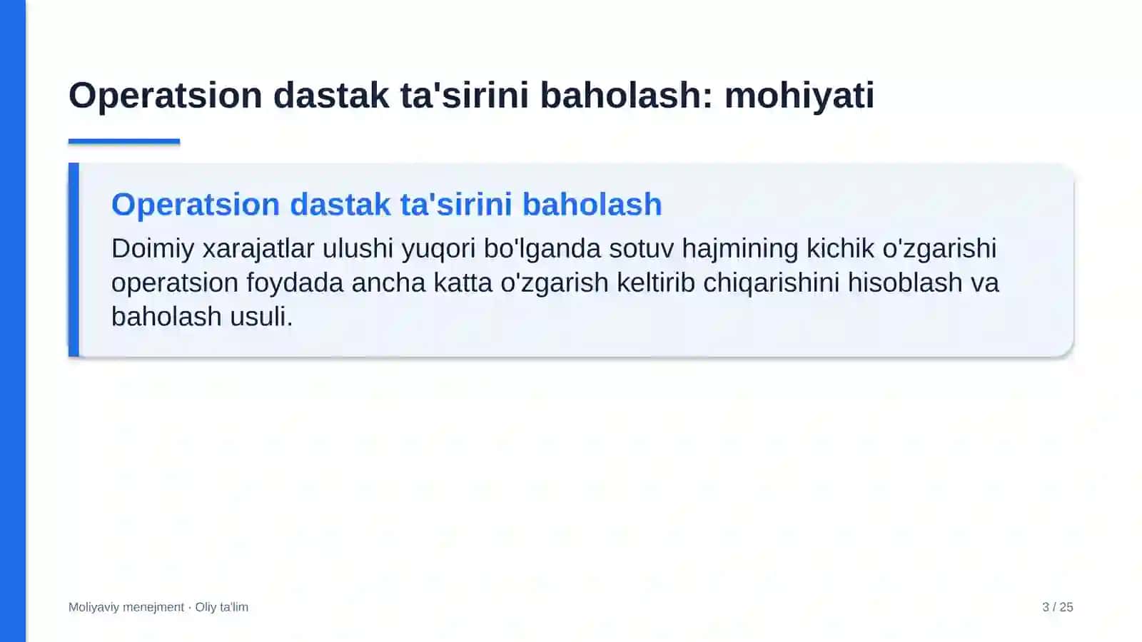 Energiya auditi tashkilotlarida operatsion dastak ta'sirini baholash 3