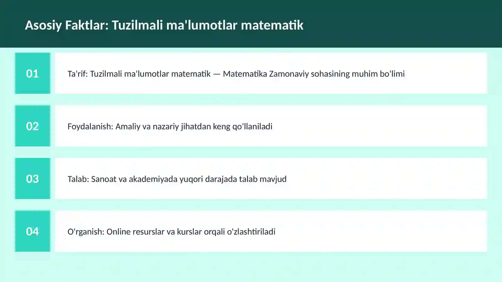 Tuzilmali ma'lumotlar matematik 3