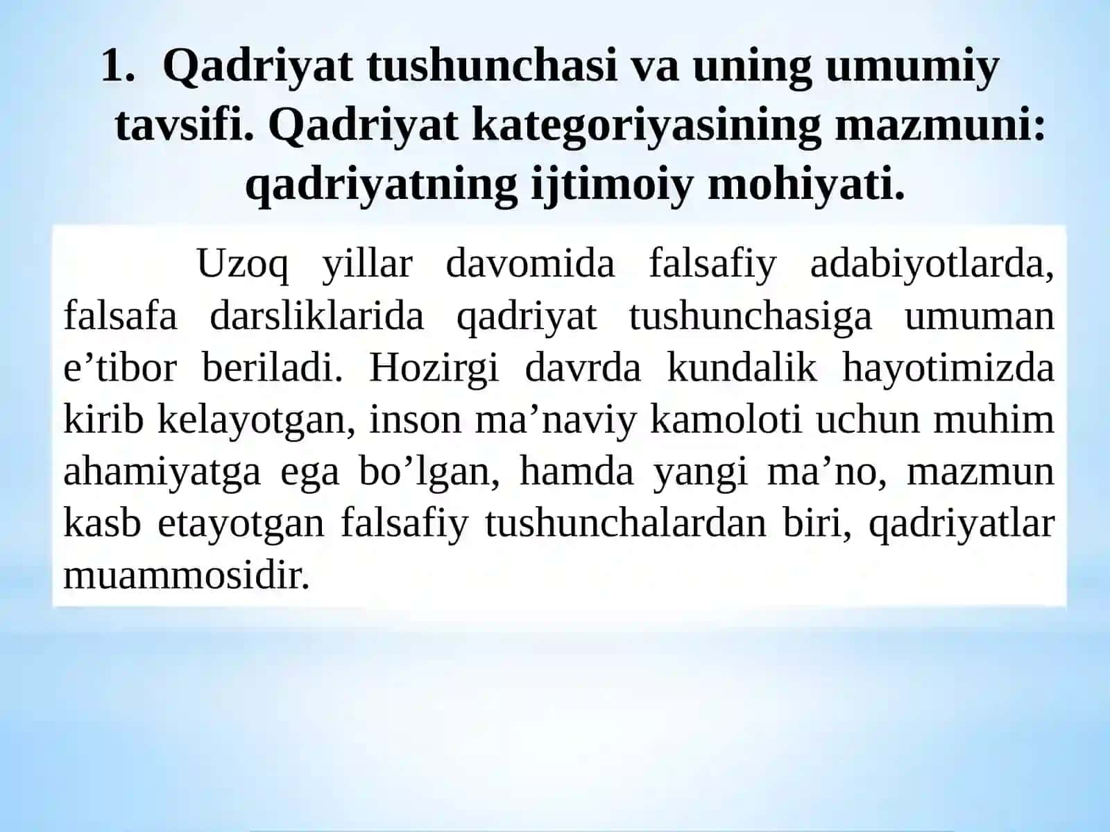 Qadriyatning turlari 3