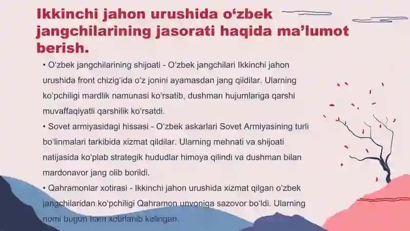 O‘zbek jangchilarining qahramonliklari 3