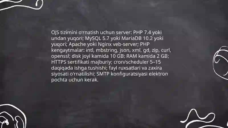 OJS tizimida jurnal yaratish 3