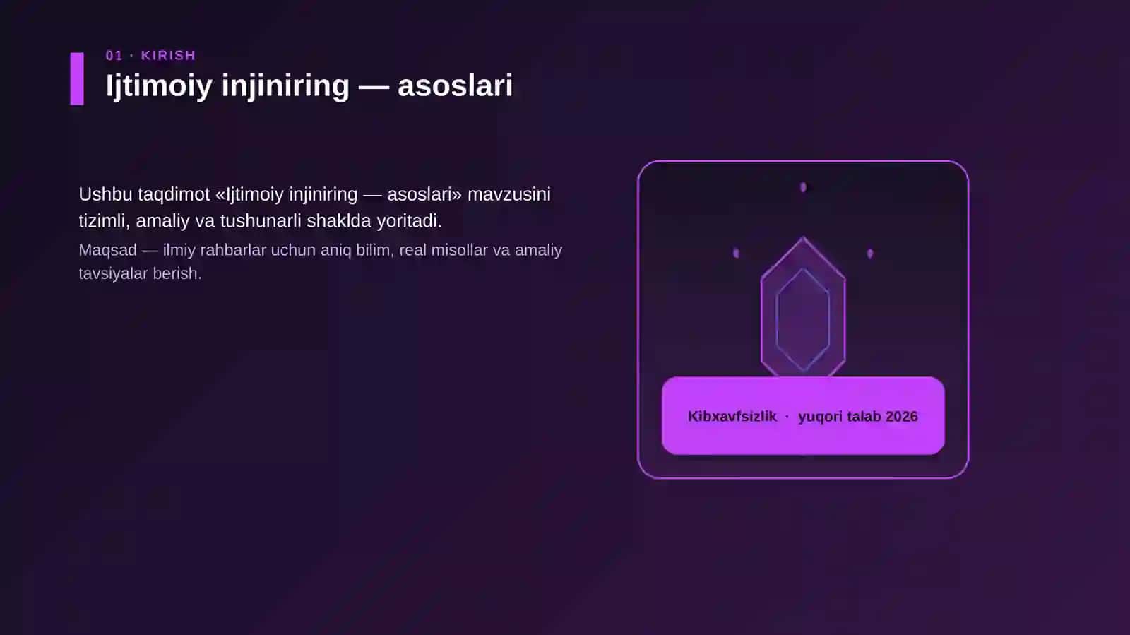 Ijtimoiy injiniring — asoslari 3