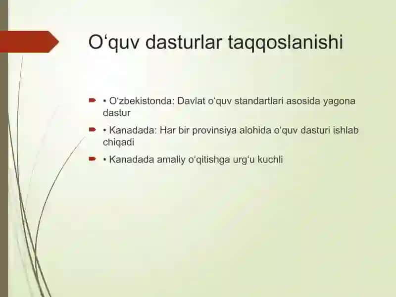 O‘zbekiston va Canada  ta’lim tizimi 3