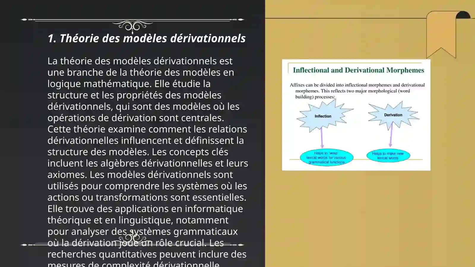 Les modeles dérivationnels 3