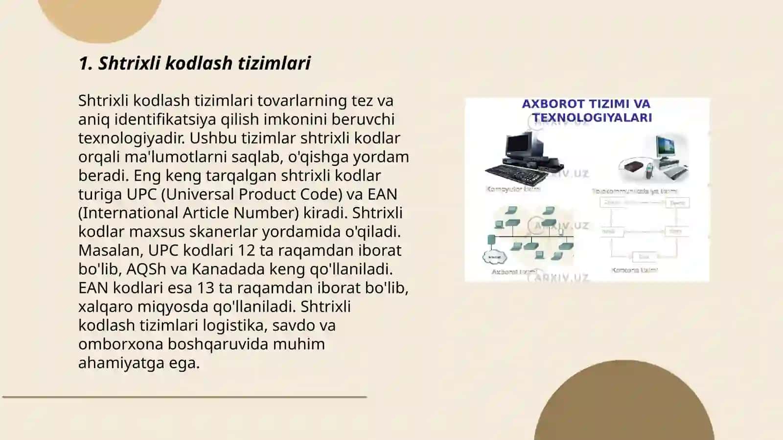 Shtrixli kodlash va axborot texnologiyalari markazi 3
