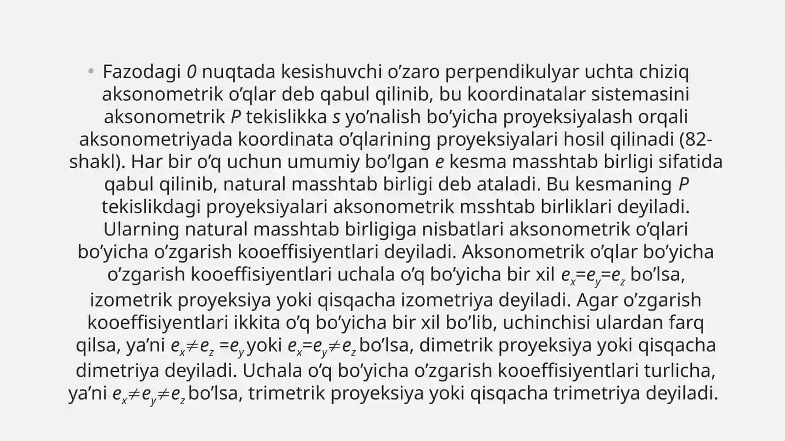 Aksonometrik proyeksiyalar 3