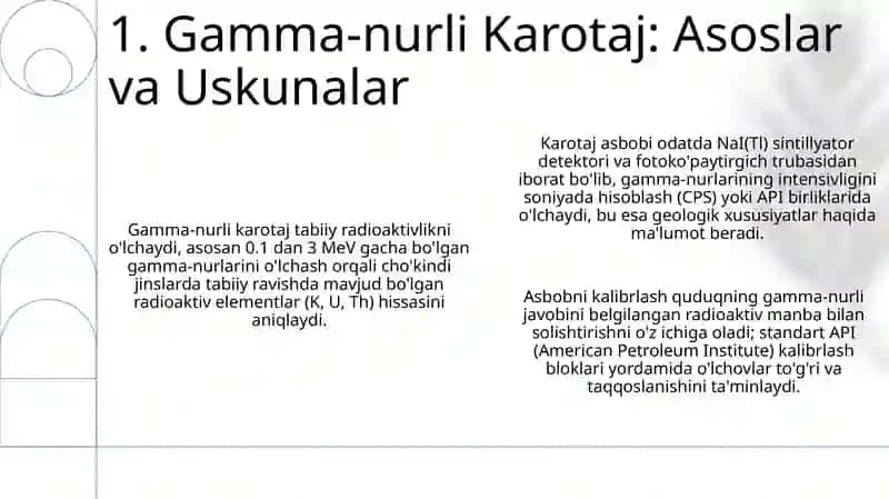 Gamma-nurli Karotaj: Asoslar va Uskunalar 3
