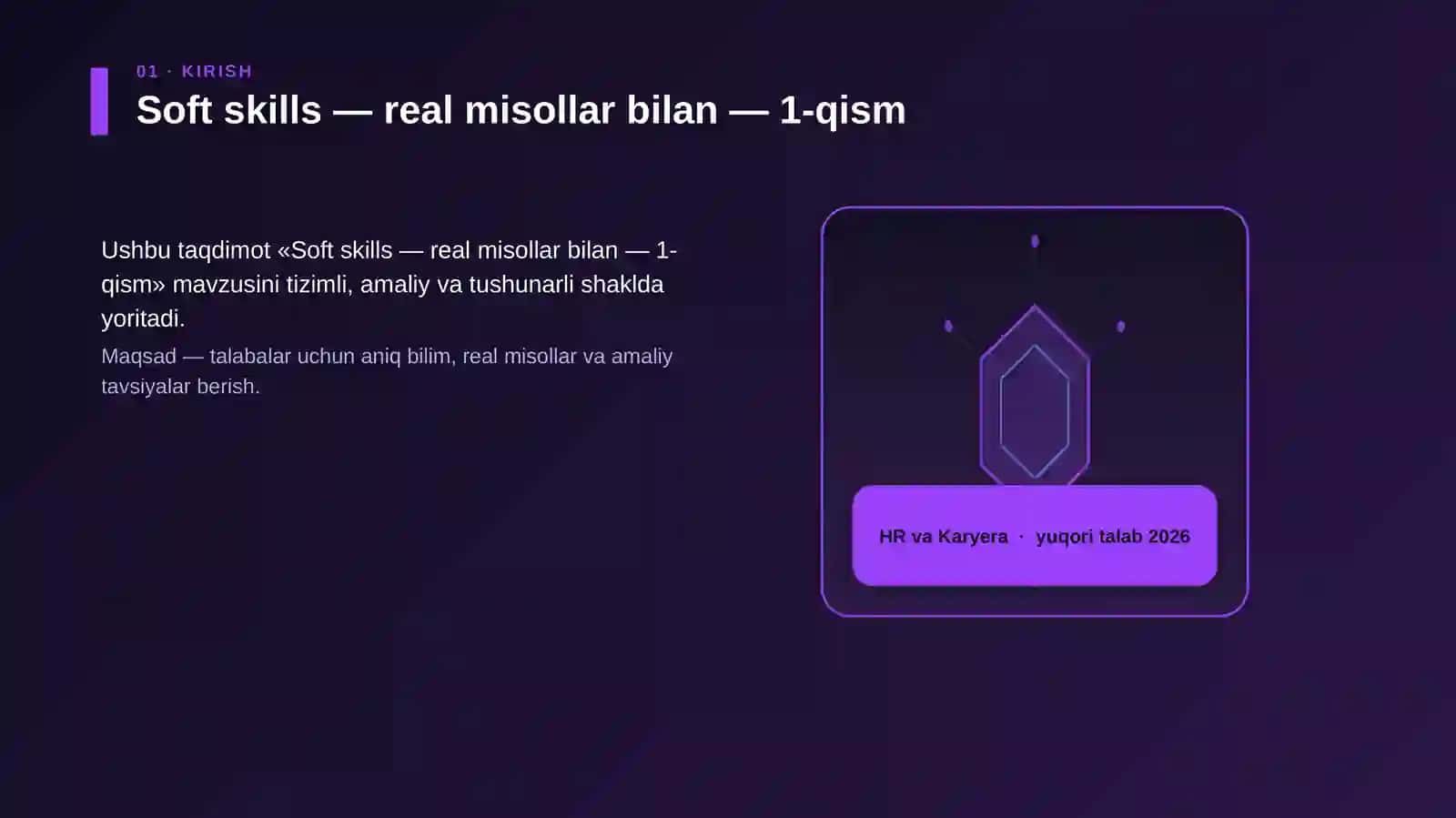 Soft skills — real misollar bilan — 1-qism 3
