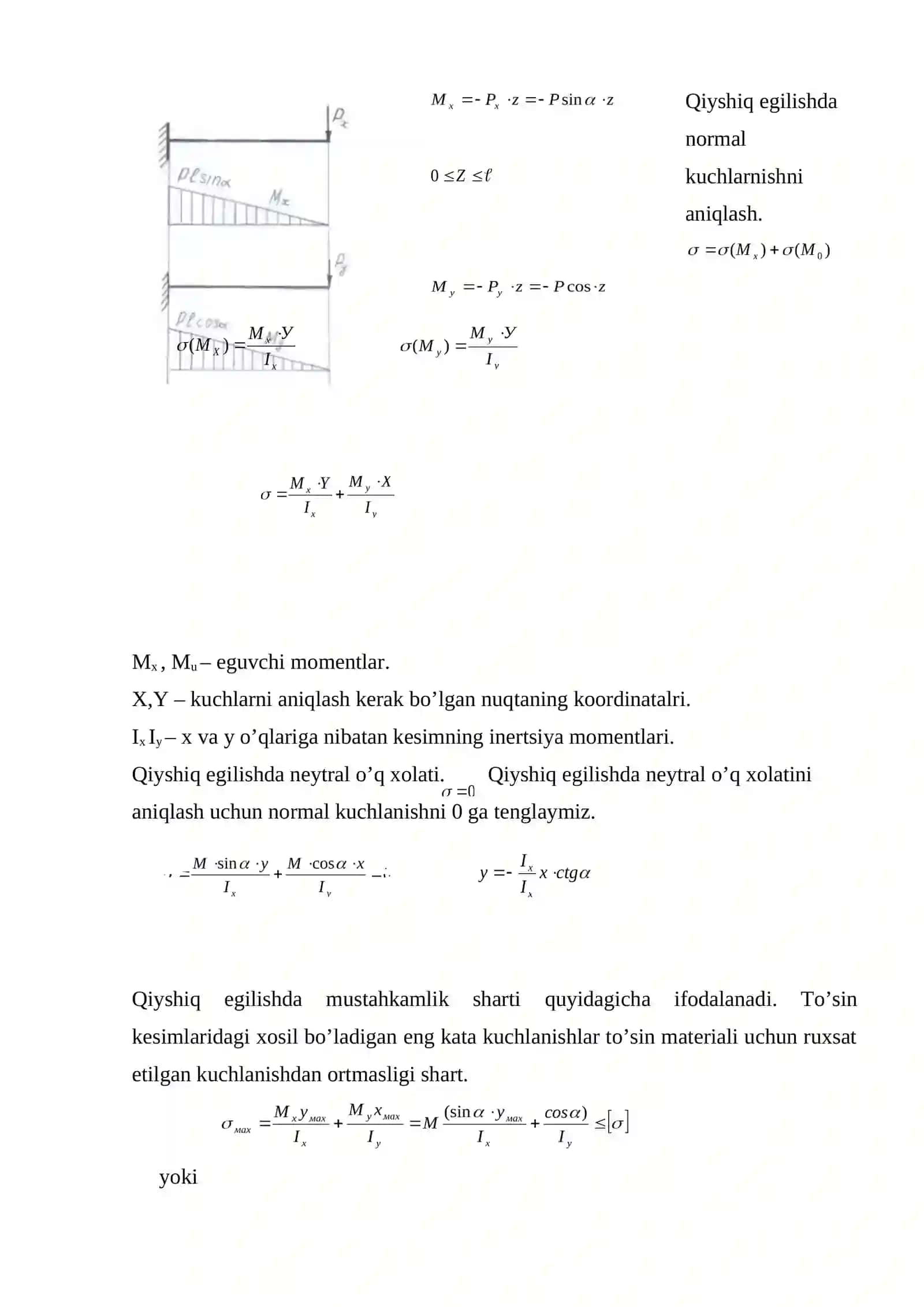 Qiyshiq egilish 3