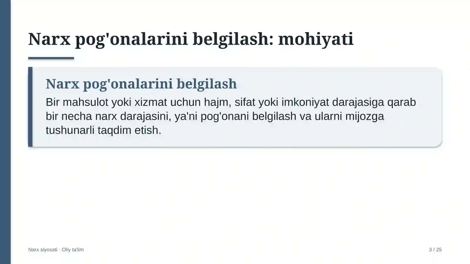 Raqamli televideniye tarmoqlarida narx pog'onalarini belgilash 3