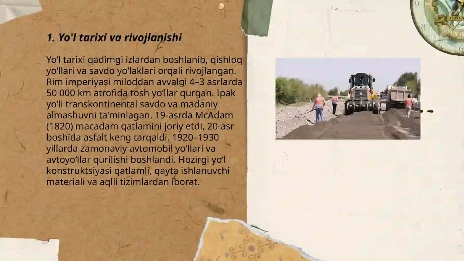 Yo'l tarixi va rivojlanishi 3