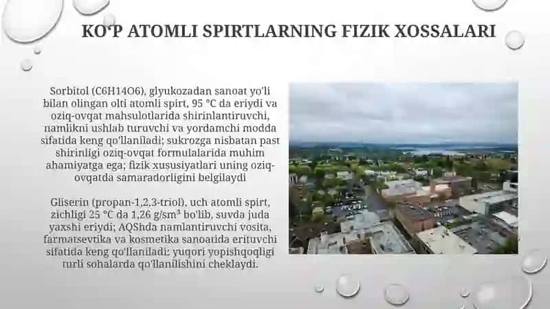 Koʻp atomli spirtlar va ularning xossalari 3