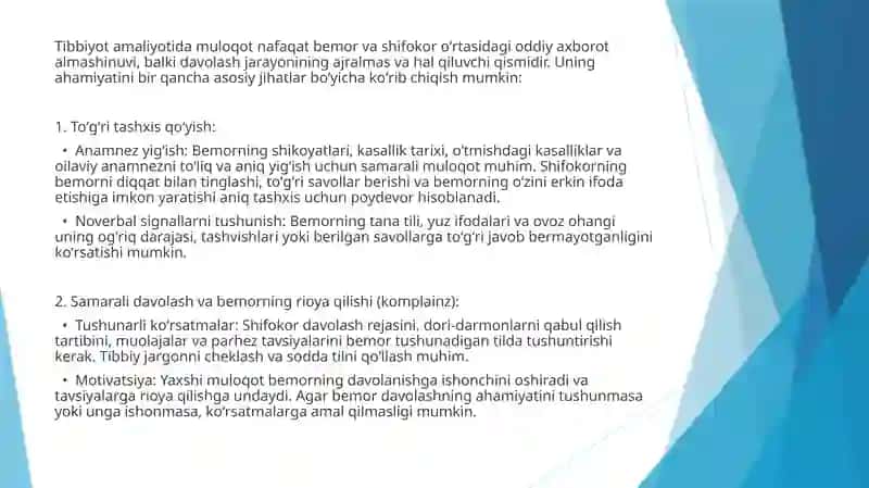 Patsient bilan verbal va noverbal muloqot 3