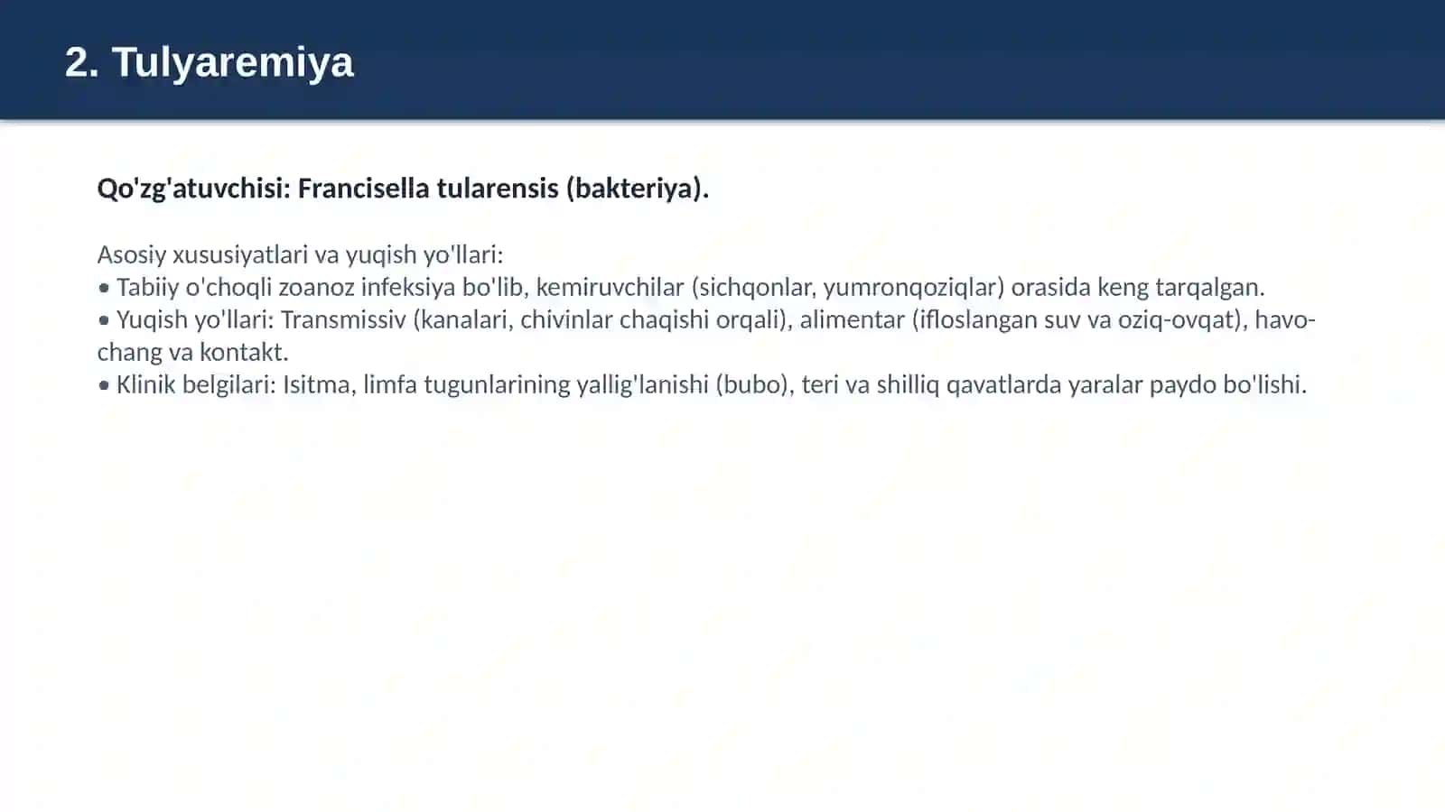 O'TA XAVFLI INFEKSIYALAR VA ULarning XUSUSIYATLARI 3